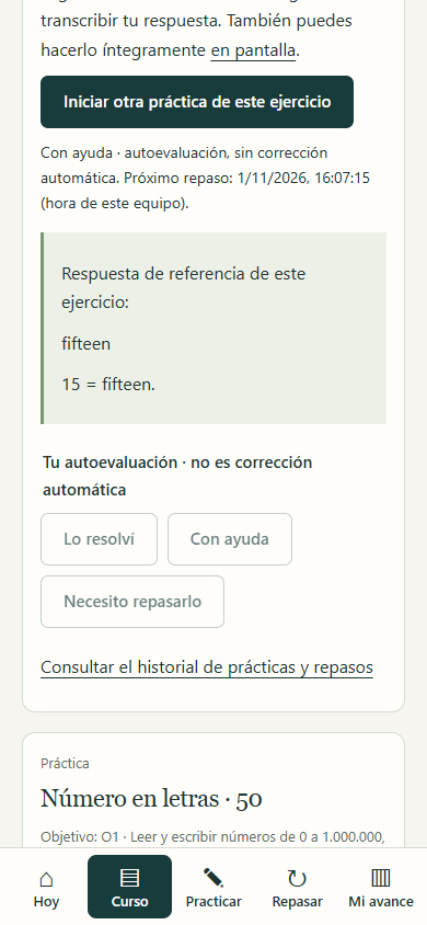 Ejercicio real en modalidad cuaderno